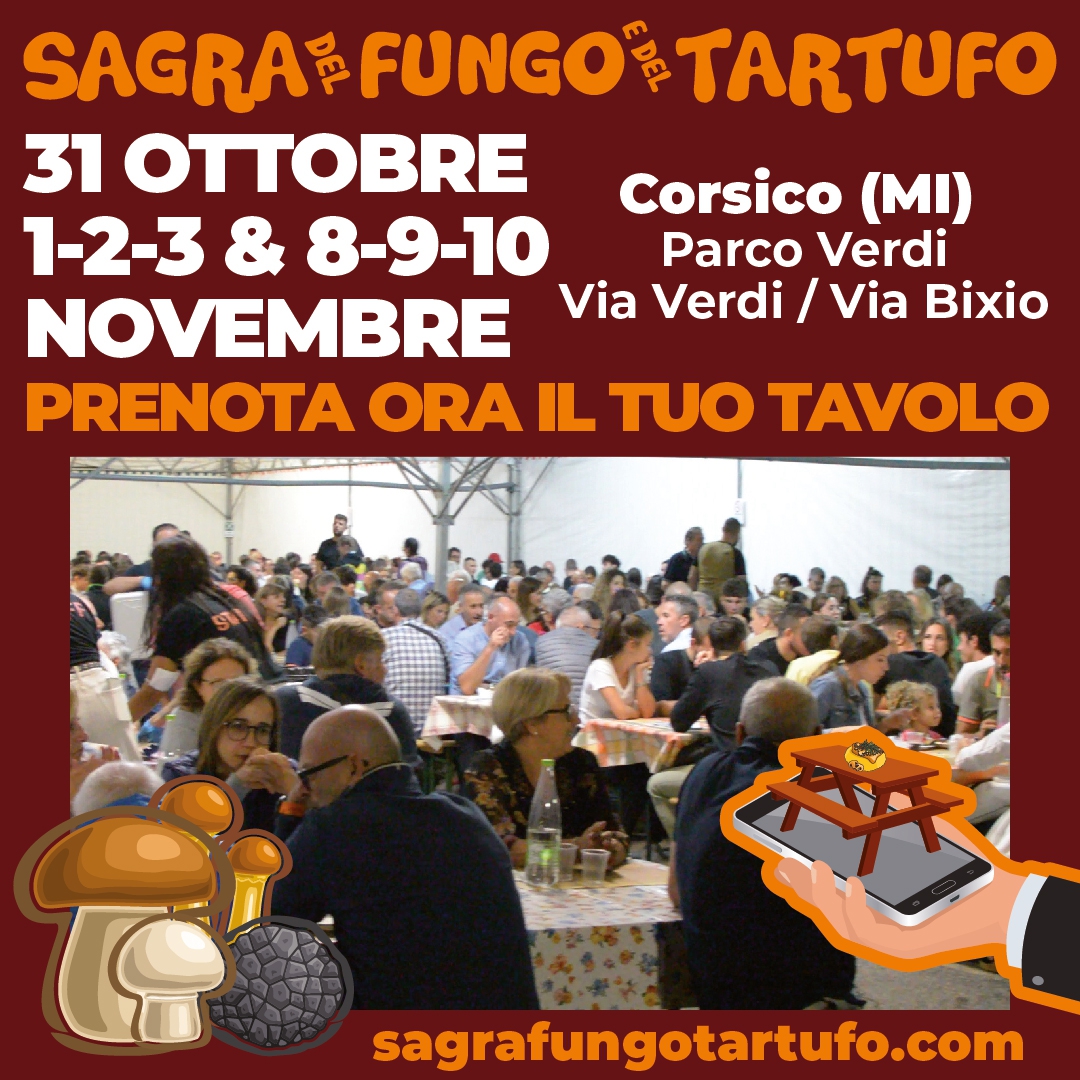 Corsico ospita l'evento “Re Fungo e Mr. Tartufo”: due weekend all’insegna dei sapori autunnali t